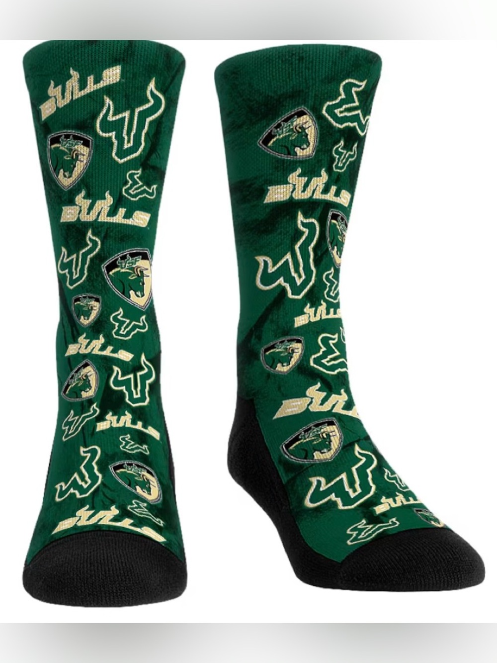Men's Rock Em Green South Florida Bulls Socks Sz. L/XL